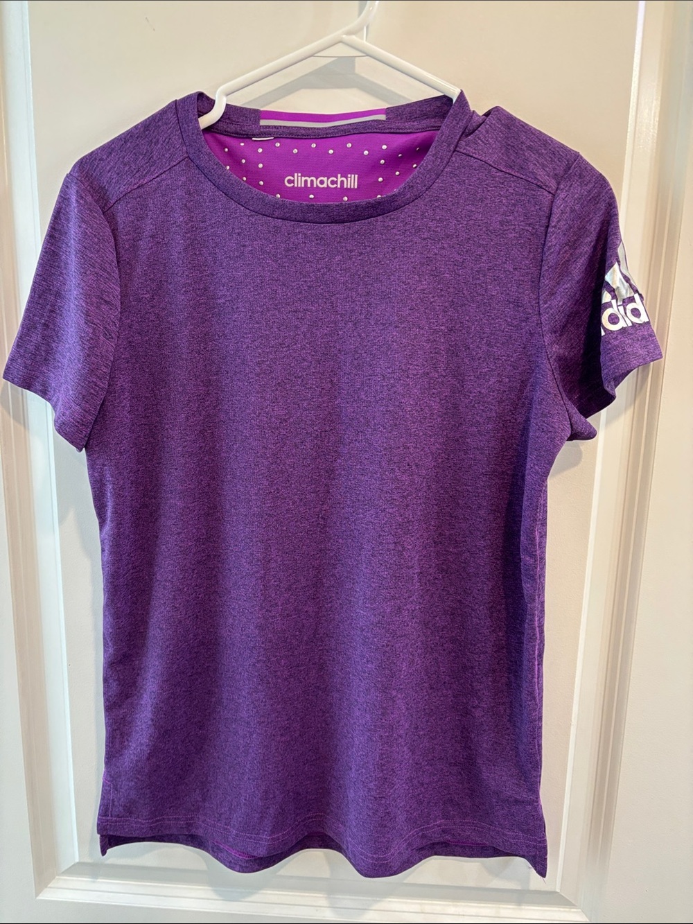 adidas Purple Climacool/Climachill Short Sleeve Active Tee for Women